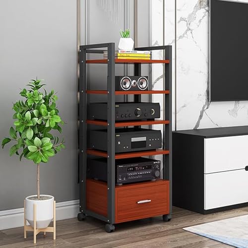 Étagère de rangement multimédia ouverte pour salon connecté et console de jeu mobile
