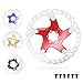 DJC Bike Brake Disc Rotor MTB Floating Brake Disc 140mm 160mm 180mm 203mm with 6 bolts Road Bike MTB BMX Steel Aluminum Brake Disc iiipro (2# red, 140mm)