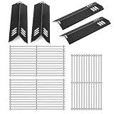 Kalomo Grill Grate Grill Heat Plates Parts for Dyna Glo Grill DGF493BNP, DGB494SPB, 4 Burner Heat Shield BBQ Gas Grill Replacement for Backyard BY13-101-001-12, BY14-101-001-099, Uniflame GBC1343WP-U