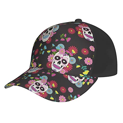 Casquette de baseball mexicaine réglable noire en coton