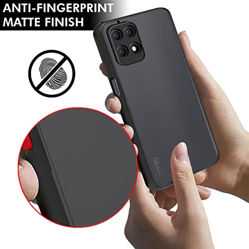 Image of TheGiftKart Translucent Hybrid Back Cover Case for Realme Narzo 50 4G | Smoked Matte Back | 360 Degree Protection | Protective Hard Back Case Cover for Realme Narzo 50 4G (PC & TPU | Black Bumper)