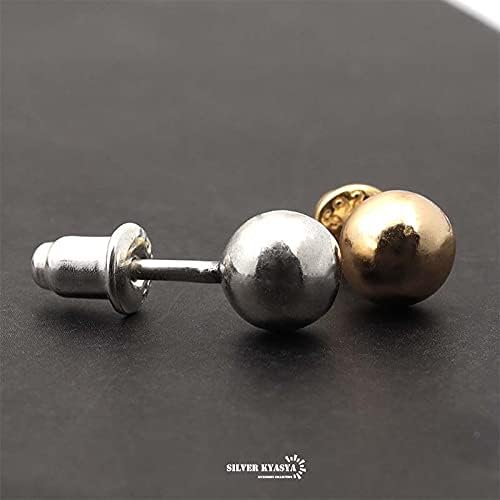 [silver KYASYA]シルバー925 SILVERKYASYA 金属アレルギー対応 片耳 チェーンピアス 925 ボールピア