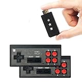 ★Glatte Linien,:retro konsole einfaches und elegantes Design, Plug & Play, Reichweite der drahtlosen Steuerung von ca. 8 Metern.