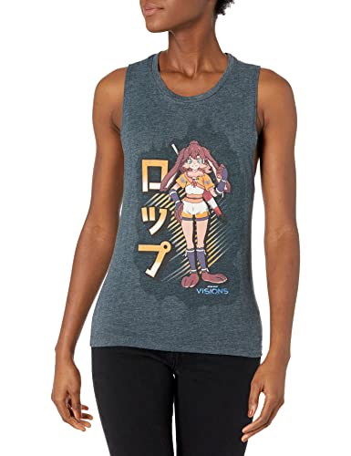 T-shirt STAR WARS Visions Lop pour femme en bleu jean chiné taille L