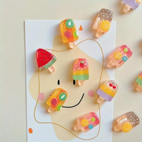 6 Imánes Decorativos de Helado para Refrigerador miniatura 4