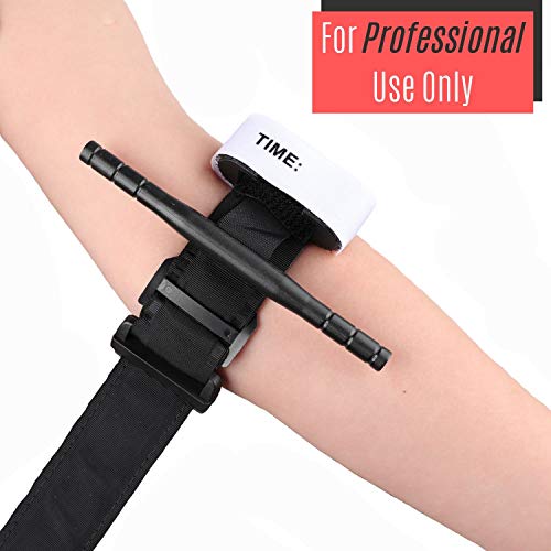 Tourniquet, Large Tourniquets, 37", 3 Pk, Black, First Aid Kit, Hook