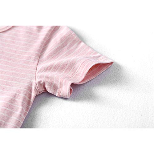 Image of Girl's Stripes Nightgowns Cotton Sleep Shirts Sleepwear Princess Nightdress