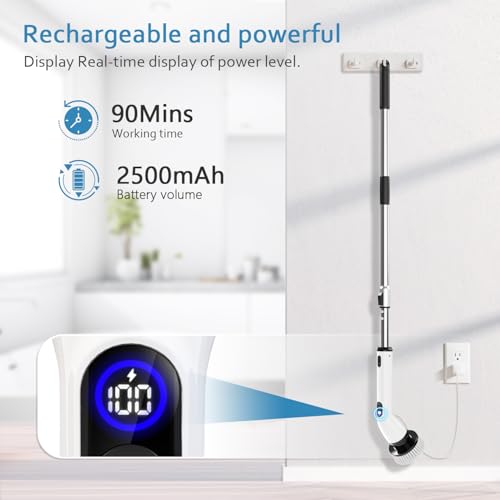 image for TUYU Electric Spin Scrubber, Full-Body IPX7 Waterproof Bathroom Scrubb