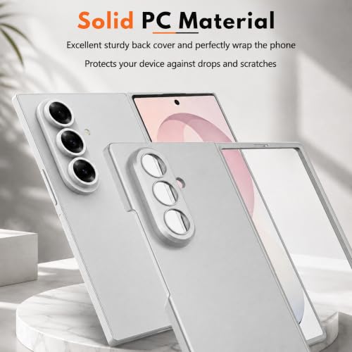 Image of TechTrendz Hard PC Ultra Slim Matte Case for Samsung Galaxy Z Fold 8 Ultra, Shockproof Anti Scratch Protective Cover with Wireless Charging Compatible with Z Fold 8 Ultra 5G (Elegant Silver)