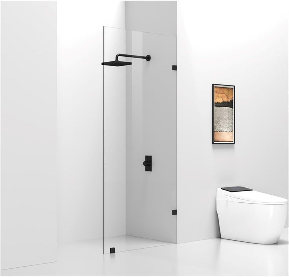 Elegant Kitchen and Bath Laredo Stainless Steel Shower Door in Black
