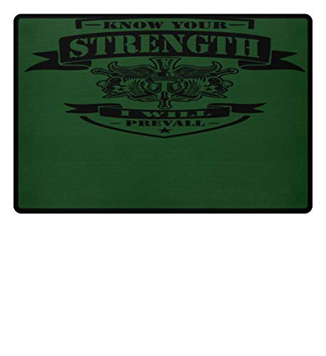 Paillasson Viking Kenne deine Force vert 60x40 cm tapis d'entrée