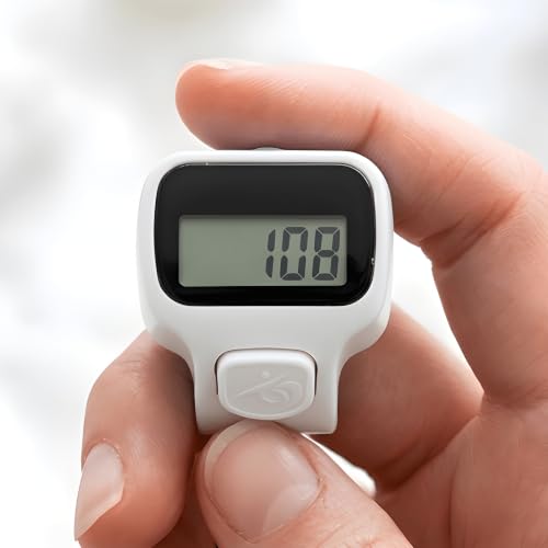 Image of Digital Finger Ring Counter, LCD Display, LED Back Light in Display, up to 99999 (Pack of 1- Any Random Colour Will Be Sent As Per Availability) (White)