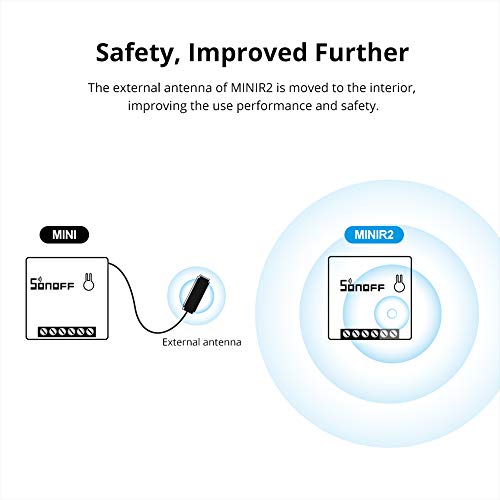 Sonoff Mini R2 10A Smart Wifi Wireless Light Switch, Universal Diy Module For Smart Home Automation Solution, Works With Alexa & Google Home Assistant, Compatible With Ifttt, No Hub Required (5-Pack) #TOP3