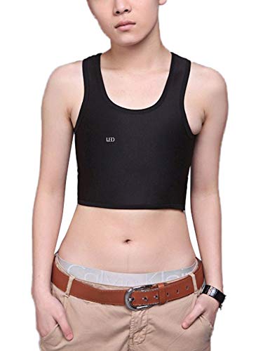 N/AA Tomboy T-shirt décontracté à boucle pour poitrine, Noir , XXL Cover