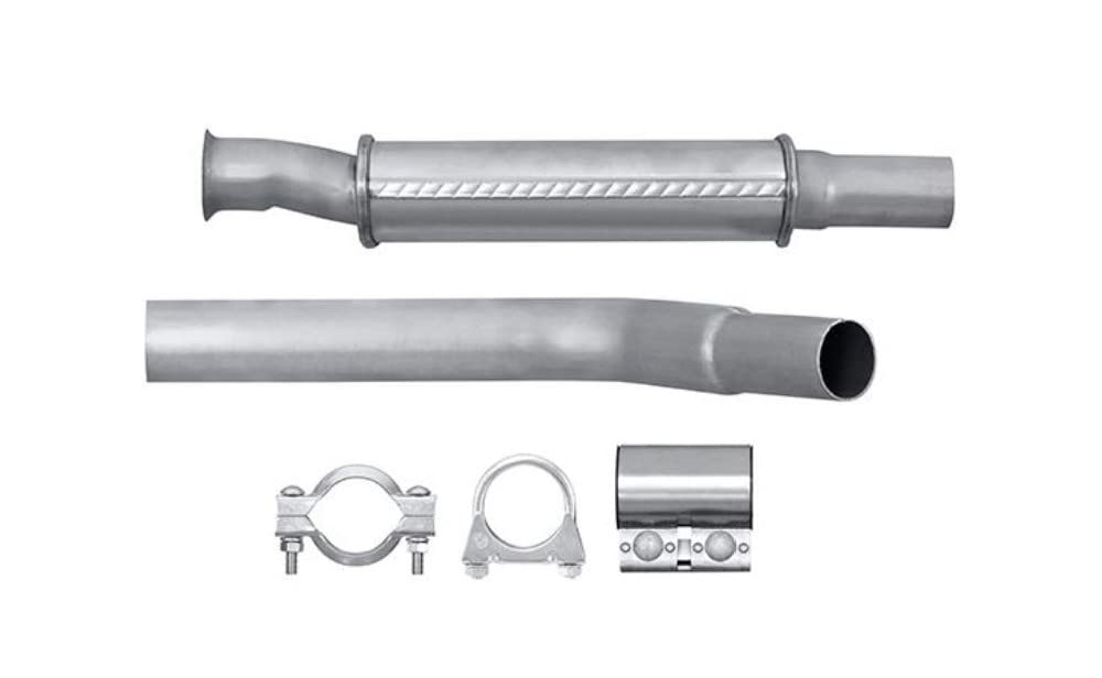 HELLA 8LB 366 022-411 Tłumik przedni - Easy2Fit® Kit - z przodu - dwuczęściowy - Komplet z elementami do montażu - dla m. in. RENAULT MEGANE I
