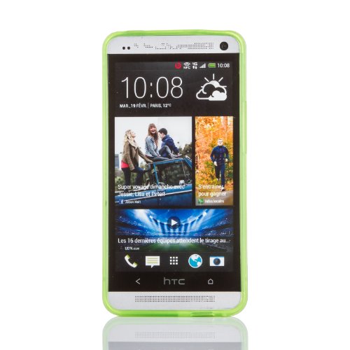 Gadgetsevil Glow in the Dark Noctilucent Transparent TPU+PC Case for HTC One M7 (Green)