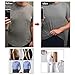 GKVK Mens Slimming Body Shaper Vest Shirt Abs Abdomen Slim, Blue, XXL(chest size 116cm-120cm/46inches-48inches)