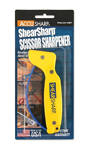 Accusharp Knife Sharpener Multipack - Includes Knife Sharpener, Garden Tool Sharpener & Scissors Sharpener - Restores, Repairs & Hones Blades & Edges - Diamond-Honed Tungsten Carbide Sharpener -3 Pack #TOP6