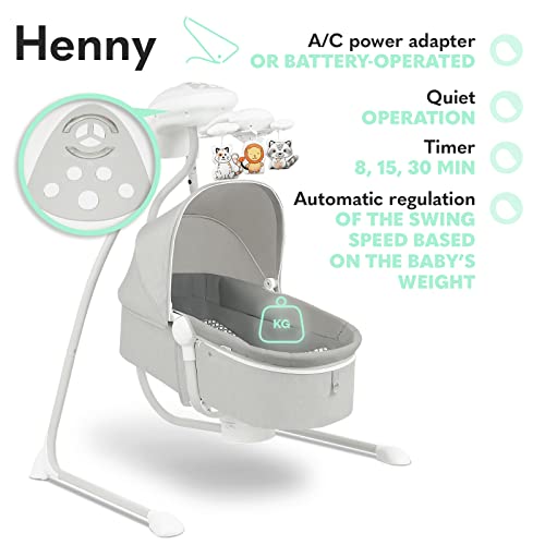 LIONELO Henny 3 in 1 Culla, Lettino e Altalena per...