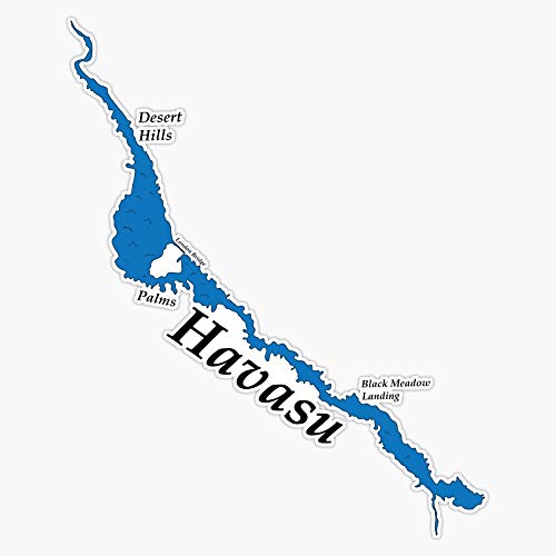 Lake Havasu Map Sticker Vinyl Decal Wall Laptop Window Car...
