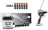 geliefert wird der Sattelzug in weiß OHNE Dekor/Aufkleber - Dieses Modell bekommen Sie bei uns auch als Kipper - ideale ergänzung zu ihren SIKU Control Fahrzeugen