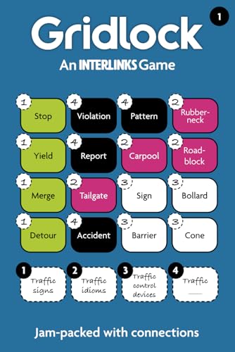Gridlock Volume 1 (An Interlinks Game): 200 Original Word Connection Puzzles - Challenge Your Mind with Brain-Teasing 4x4 Word Grids