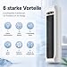 AirZuma klimaanlage, Polar Breeze Tragbare Klimaanlage - Kühlt mit CoolCore™, sparsamster Stromverbrauch, Akku, bladeless & leise, 3 Stufen, mobiler Luftkühler für Zuhause, Büro, Reise