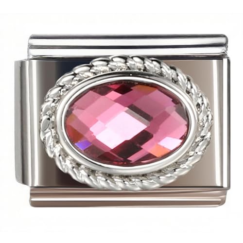 NOOFNO Birthstone Charms for Italian Charm Bracelet, 9mm, Birthday Gift (July)