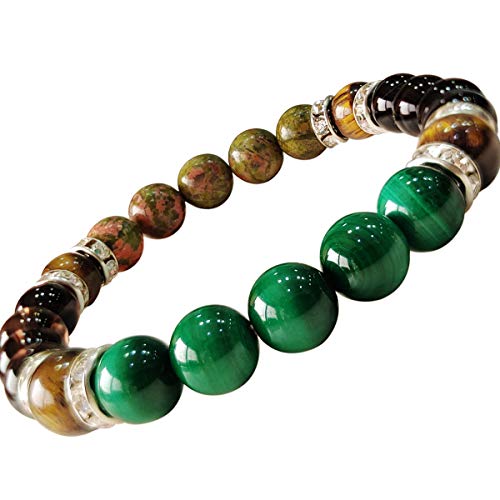 Image of Shubhanjali Crystal Elastic 8mm Stretch Customized Bracelet for Men and Women-(Standard,Multicolor)