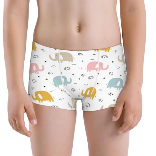 Boys' Cotton Boxer Brief Soft Underwear-Little Elephant