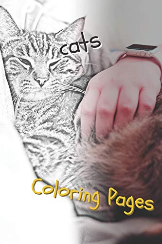 Cats: Beautiful coloring pages with cats, drawings, for adults and for girls