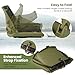 Goplus Boat Seats, Molded Low Back Fishing Boat Chairs, Marine-Grade PVC Cushion Pad for Back & Seat, 5 Bolts Included, Flip-up Jon Boat Seats, Bass Boat Cabin Seating (1 Pack-Camo Green)