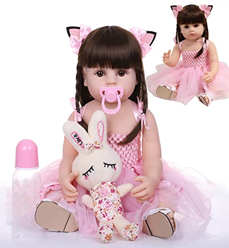 antboat 22 Pulgadas 55cm Muñecas Reborn Bebé Niña Silicona de Cuerpo Completo Bebé Reborn Barato Juguetes Baby Reborn Vida Real Reborn Dolls Cover