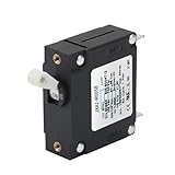GLOSO J Type Toggle Hydraulic Magnetic Single Pole Circuit Breaker AC/DC Manual Reset Switch Yachts Campers Caravans White Toggle, 5A, J1P