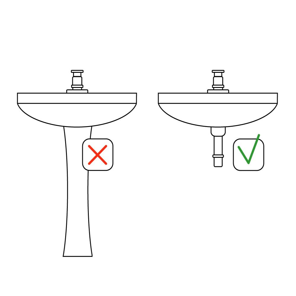 Box and beyond - Meuble sous Lavabo - 80 x 40 x 80 cm - Bois Blanc - 2 Portes - Salle de Bain, Lavabo, Evier, Vasque - Style Moderne