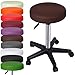 Sgabello Girevole con Ruote - Altezza Regolabile (45-60 cm), Seduta Imbottita in Ecopelle, Colore e Set a Scelta - Sgabello da Ufficio, Studio Medico, Massaggio, Tattoo, Parrucchiere (1 pezzo, Marrone)
