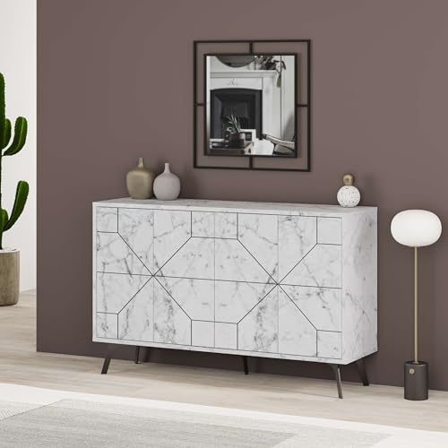 Dimensioni: 123 cm di larghezza x 35 cm di profondità x 77,4 cm di altezza permettono di sfruttare al meglio lo spazio.