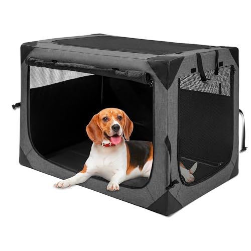 Hiaksedt 36-Inch Collapsible Soft Dog Crate with Mesh Window