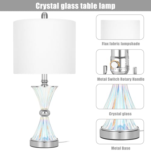 Tpamswo 2108172401 Crystal Glass Table Lamps Set Of 2 thumb #3