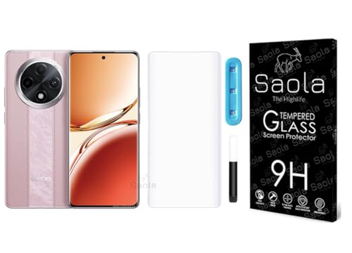 Image of Saola 1-Pack UV Curved Tempered Glass for Oppo F27 Pro | 9H Hardness | Edge-to-Edge Full Screen Coverage | UV Light Installation | Scratch Resistant | Case Friendly Screen Protector. (6.7 Inches)