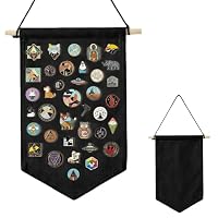 Anstecknadeln Organizer Schwarz Pin Banner, Leinwand Pin Aufbewahrung, Pin Display Broschen Halter Banner für Pin Badges, Rosette & Emaillenadel 