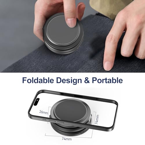 Image of KU XIU X63 3 in 1 Charging Station for Apple, Aluminum Alloy Foldable Magnetic Wireless Charger, Travel Charger for iPhone 17 /16 /15 /14 /13 /12 Series, Apple Watch & AirPods (with 20W Adapter)-Gray
