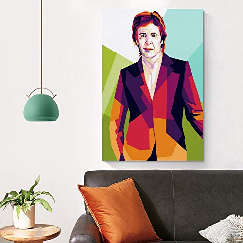 ASDYO Paul McCartney Poster sur toile Motif groupe de rock des Beatles 30 x 45 cm - Les Beatles, Paul McCartney, John Lennon, RIngo Starr, George Harrison ASDYO Paul McCartney Poster sur toile Motif groupe de rock des Beatles 30 x 45 cm – Image 5