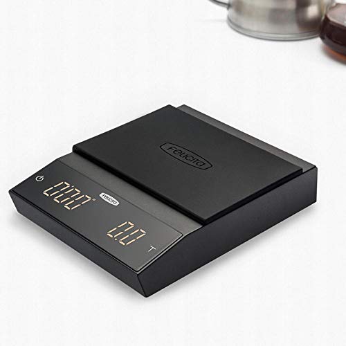 Felicita Incline Coffee Scales with Bluetooth Smart Digital Scales Coffee Pouring Electronic Filter Coffee Scale with Timer A