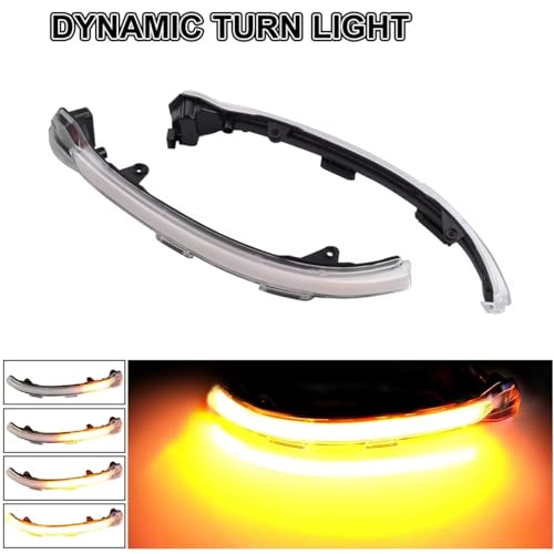 Luces de giro intermitentes claras para espejo de Golf 7 GTI 2