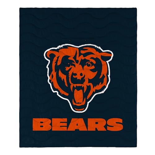 FOCO NFL Exclusive Wearable Outdoor Wordmark Big Logo Blanket 50 x 60 Chicago Bears
