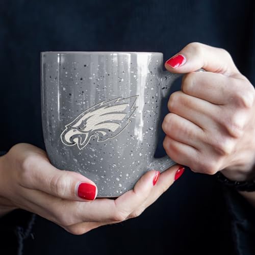 Image of Rico Industries NFL Football 16 oz Team Color Laser Engraved Speckled Ceramic Coffee Mug