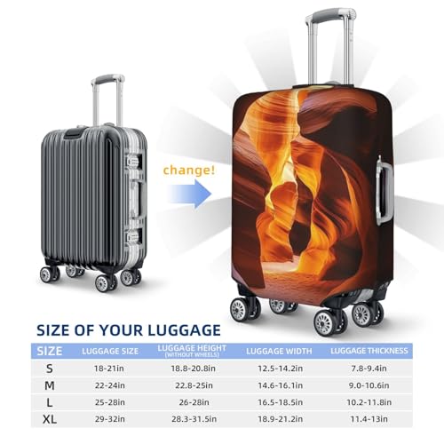 Luggage Cover Elastic Suitcase Cover Protector Antelope Canyon Luggage Covers Travel Suitcase Covers Carry On Luggage Sleeve Suitcase Baggage Cover for Adult Travel2