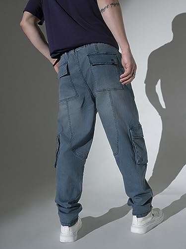 Image of Hubberholme Men's Loose Fit Cargo Jogger Jeans