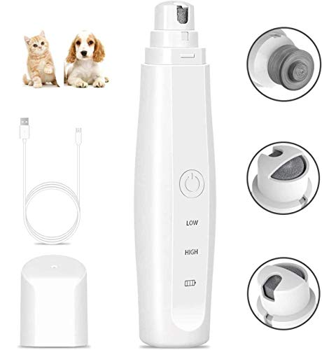 Lnicez Dog Nail Grinder Pet Electric Paw Trimmer Clipper Small Medium Large Dogs Cats Portable & Rechargeable Gentle Painless Paws Grooming Trimming Shaping Smoothing 